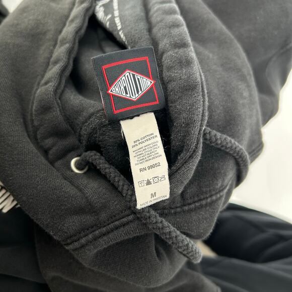 Men's Black Independent Tony Hawk Transmission Pullover Hoodie Sweatshirt Sz M - Picture 4 of 8